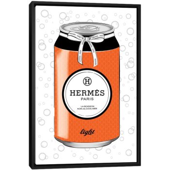 Hermes Drink - Black Framed Canvas