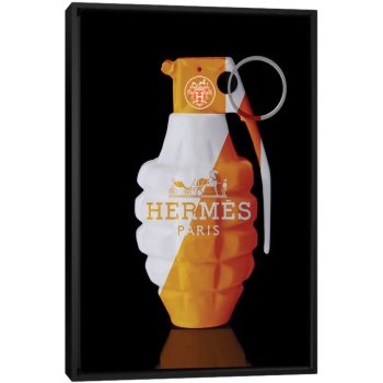 Hermes Grenade - Black Framed Canvas