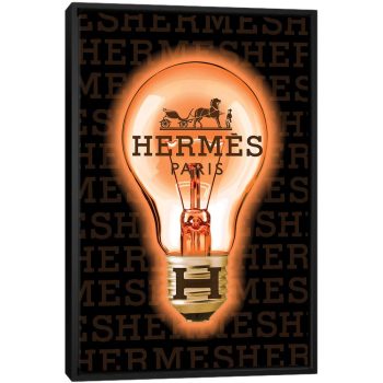 Hermes Is A Good Idea - Black Framed Canvas