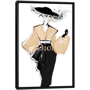 Iconic Dior - Black Framed Canvas