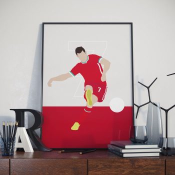 James Milner Liverpool Football Canvas Poster Print Wall Art Decor