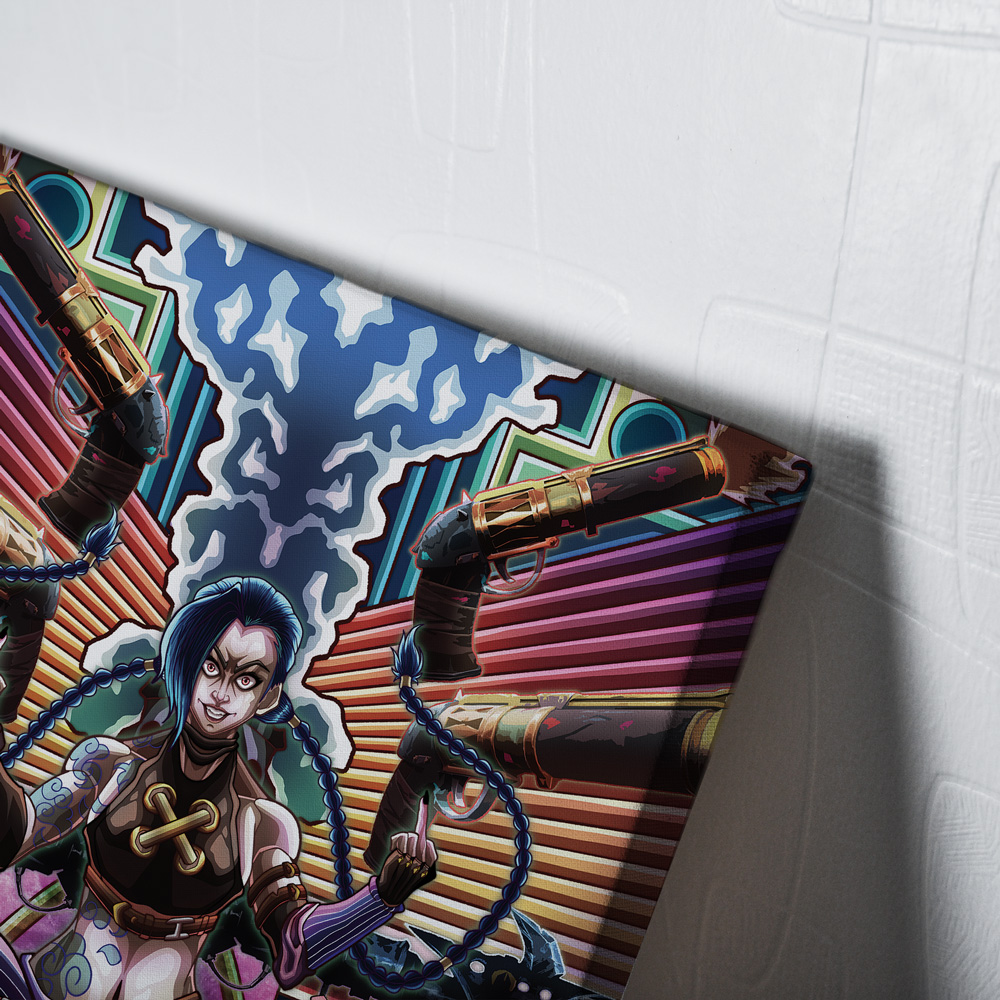 Jinx Arcane League of Legends Vertical Canvas Poster Print Wall Art ...