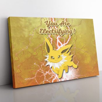 Jolteon Electrifying Pokemon Canvas Poster Print Wall Art Decor