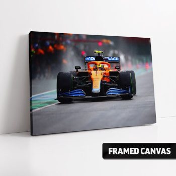 Lando Norris Mclaren F1 Belgian Grand Prix 2021 Canvas Poster Print Formula 1 One Photo Picture F1 Fan Gift