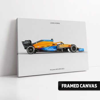 Lando Norris - Mclaren Mcl35M 2021 F1 Formula 1 Canvas Print Fan Gift - Motorsport Poster Print
