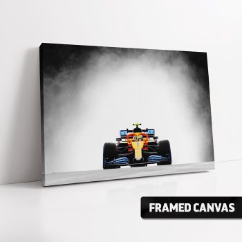 Lando Norris Stretched Canvas Print Mclaren F1 Formula One 2020 Hungarian Gp F1 Poster Print