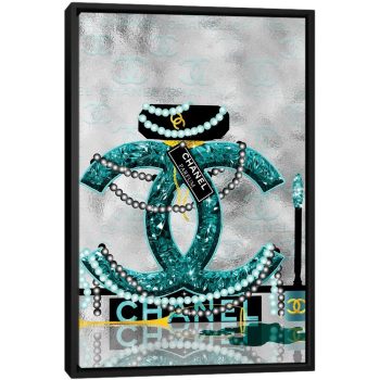 Late Nights With Chanel I - Black Framed Canvas, Stretched Wrapped Canvas Print, Wall Art Decor