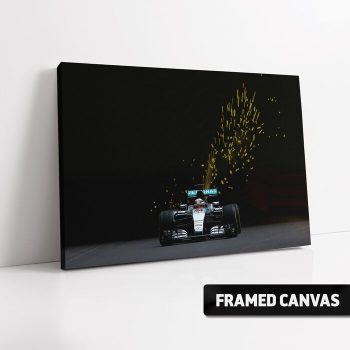 Lewis Hamilton Canvas Print Mercedes Monaco Gp F1 Formula One Fan Gift Poster