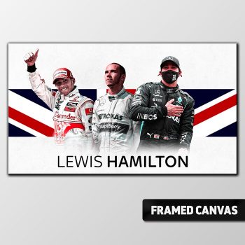 Lewis Hamilton Canvas Print Seven Time F1 Formula 1 Champion Poster