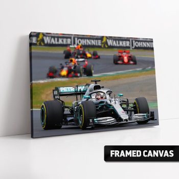 Lewis Hamilton Canvas Print Silverstone 2019 Record 6Th British Title Mercedes Formula One F1 Poster