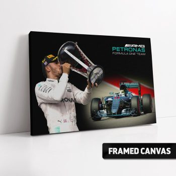 Lewis Hamilton Canvas Print Usa Grand Prix 2016 Amg Petronas Mercedes F1 Formula One Motorsport Poster