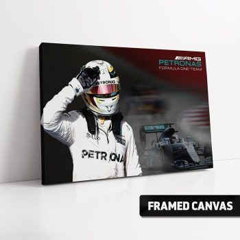 Lewis Hamilton Usa Grand Prix 2016 Amg Petronas Mercedes F1 Formula One Motorsport Canvas Print Poster