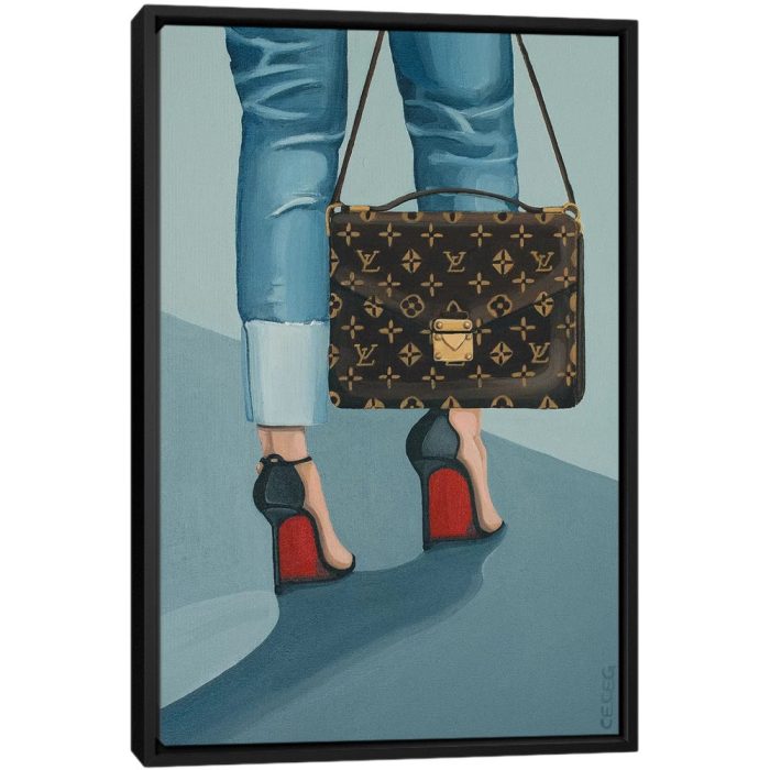 Louis Vuitton Bag And Louboutin Heels - Black Framed Canvas