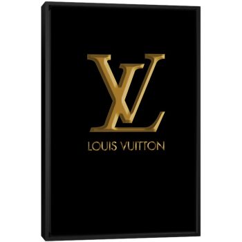 Louis Vuitton - Black Framed Canvas, Stretched Wrapped Canvas Print, Wall Art Decor