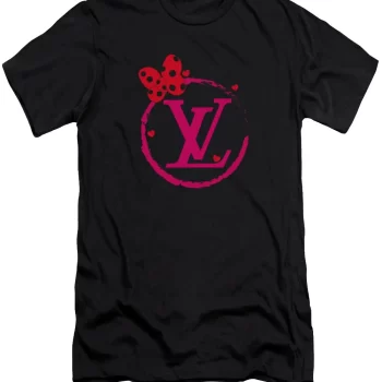 Louis Vuitton Pink Logo Black Luxury Brand Unisex T-Shirt Kid T-Shirt LTS002