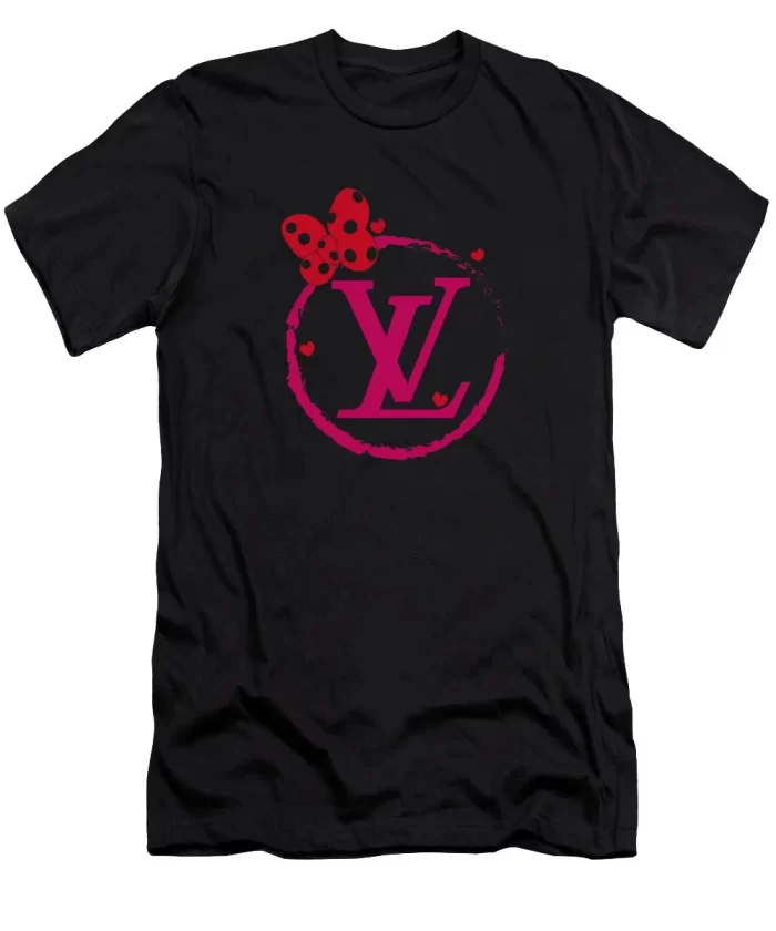 Louis Vuitton Pink Logo Black Luxury Brand Unisex T-Shirt Kid T-Shirt LTS002