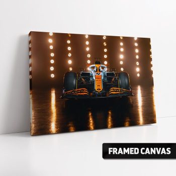 Mclaren Mcl35M Classic Gulf Livery Monaco Gp 2021 Canvas Print Lando Norris F1 Formula One Poster Print