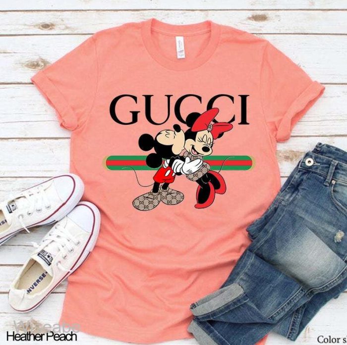 Mickey Mouse And Minnie Mouse Gucci Unisex T-Shirt Couple Shirt WTS450