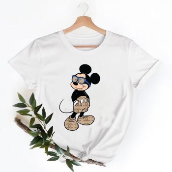 Mickey Mouse Chanel Shirt, Chanel Logo T-Shirt, Unisex Fashion Chanel Shirt, Chanel Tee, Chanel Luxury Tshirt LTS040