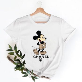 Mickey Mouse Chanel Shirt, Chanel Logo T-Shirt, Unisex Fashion Chanel Shirt, Chanel Tee, Chanel Luxury Tshirt LTS049