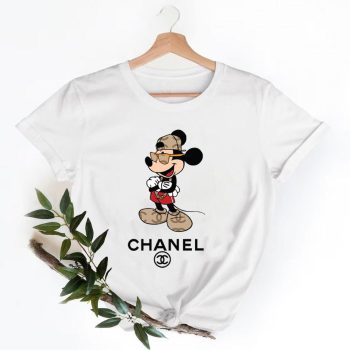 Mickey Mouse Chanel Shirt, Chanel Logo T-Shirt, Unisex Fashion Chanel Shirt, Chanel Tee, Chanel Luxury Tshirt LTS050