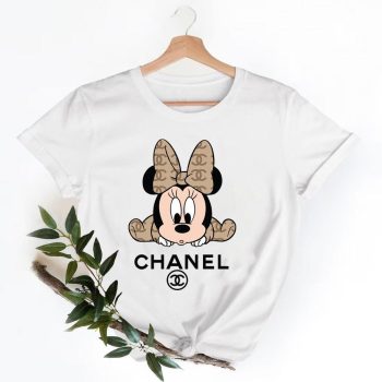 Minnie Mouse Chanel Shirt, Chanel Logo T-Shirt, Unisex Fashion Chanel Shirt, Chanel Tee, Chanel Luxury Tshirt LTS045