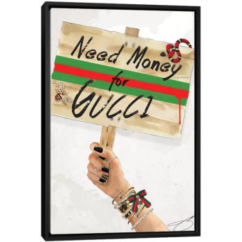 Need Gucci - Black Framed Canvas