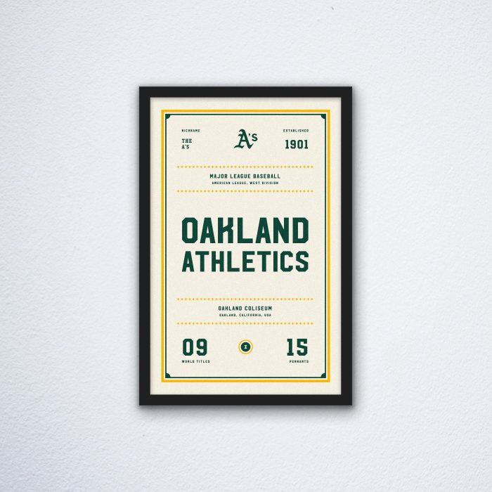Oakland Athletics "Day & Night" Canvas Poster Print - Wall Art Decor