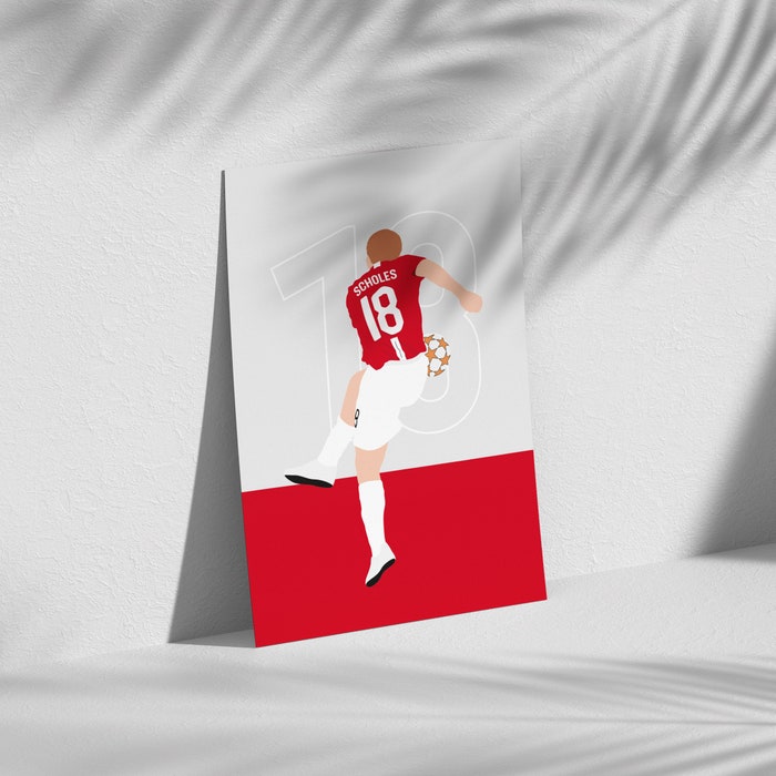 Paul-Scholes-Manchester-United-Football-Canvas-Poster-Print-Wall-Art-Decor-2