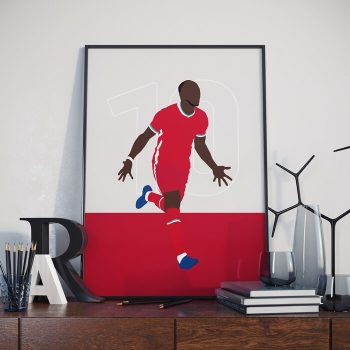 Sadio Mane Liverpool 20/21 Football Canvas Poster Print Wall Art Decor