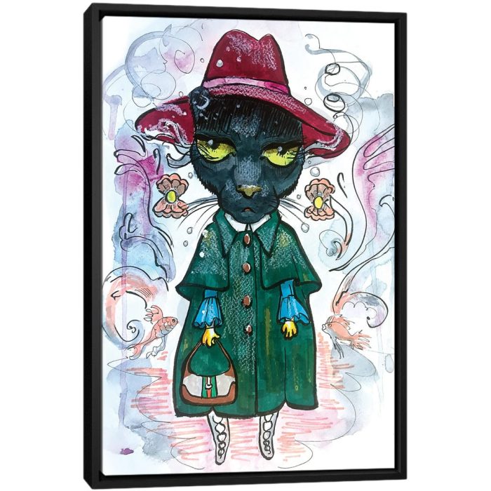 Sketch Gucci Resort 2020 Show - Black Framed Canvas