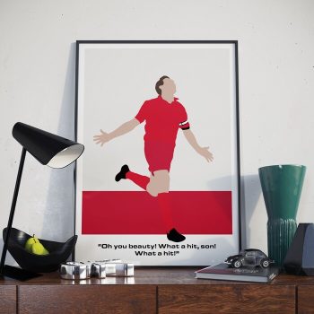 Steven Gerrard Commentary Liverpool Football Canvas Poster Print Wall Art Decor