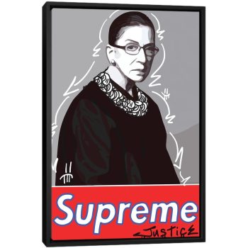 Supreme Justice - Black Framed Canvas, Stretched Wrapped Canvas Print, Wall Art Decor