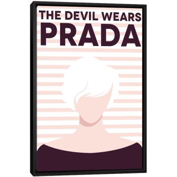 The Devil Wears Prada Minimalist Poster - Black Framed Canvas