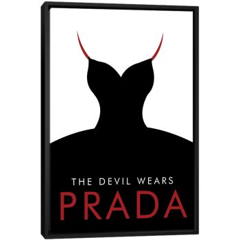 The Devil Wears Prada Minimalist Poster - Black Framed Canvas