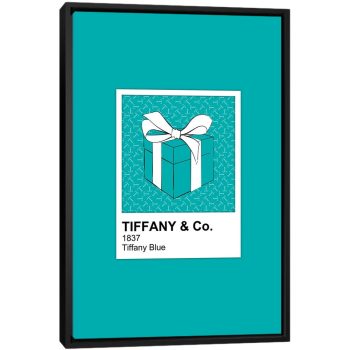 Tiffany Blue Pantone - Black Framed Canvas