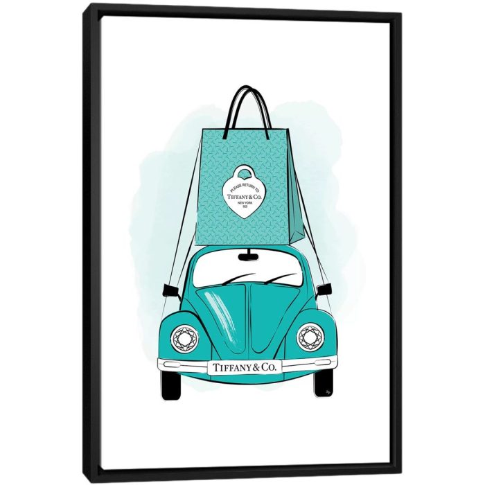 Tiffany Car - Black Framed Canvas