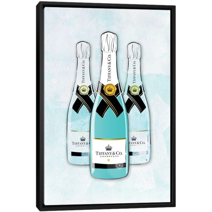 Tiffany Champagne - Black Framed Canvas