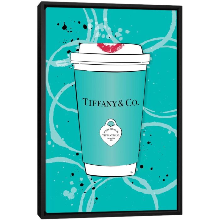 Tiffany Coffee - Black Framed Canvas