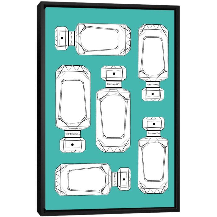 Tiffany Perfumes - Black Framed Canvas
