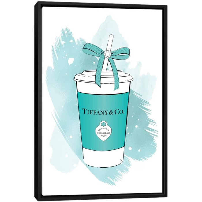 Tiffany Soft Drink - Black Framed Canvas