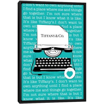 Tiffany Typewriter - Black Framed Canvas