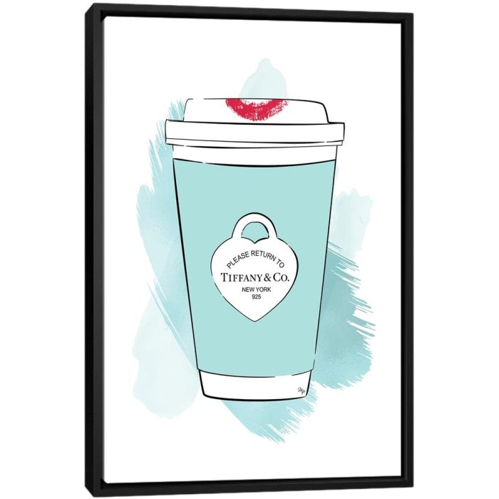 Tiffanys Drink - Black Framed Canvas