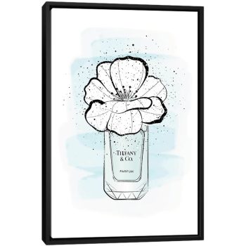 Tiffany's Flower - Black Framed Canvas