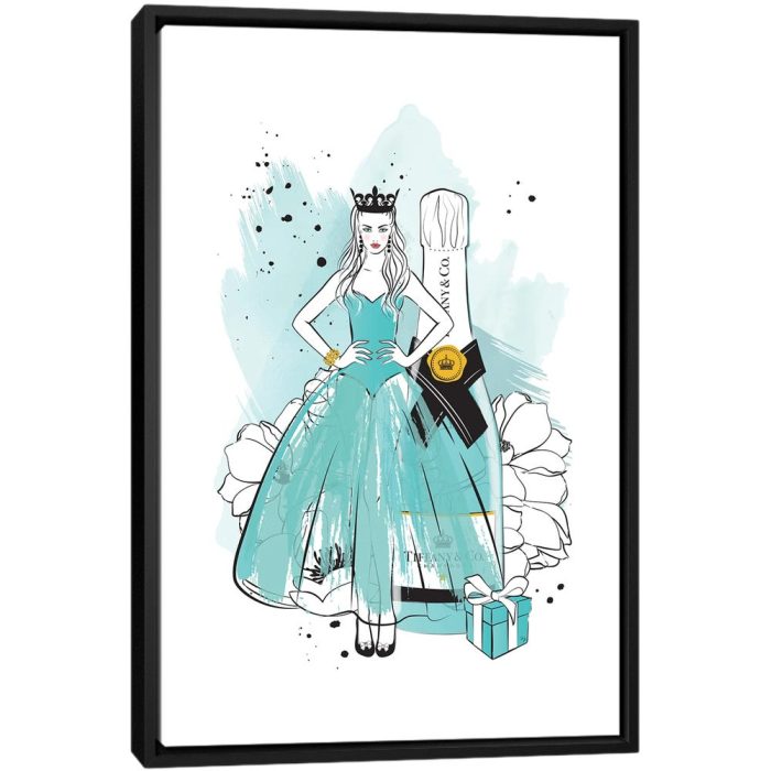 Tiffany's Queen - Black Framed Canvas