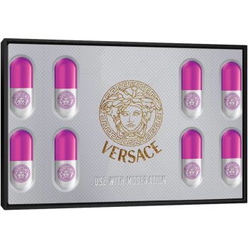 Versace Pills - Black Framed Canvas