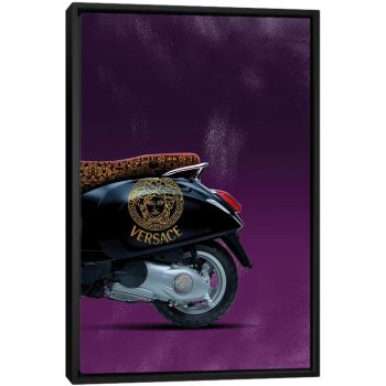 Vespa Versace II - Black Framed Canvas