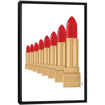 YSL Lipsticks - Black Framed Canvas