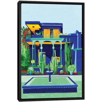 Yves Saint Laurent IV. Villa Oasis - Black Framed Canvas