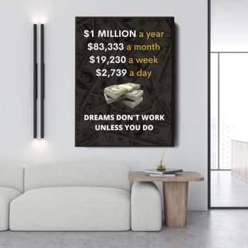 1 Million Road To Success Canvas Money Canvas Motivation Millionaire Billionaire Rich